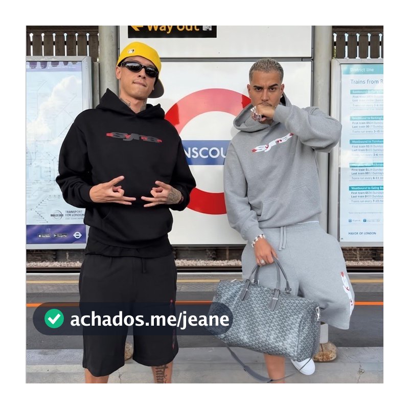 Conjunto Syna Worlld X Veigh moletom central cee streetwear london uk drip blusa e bermuda