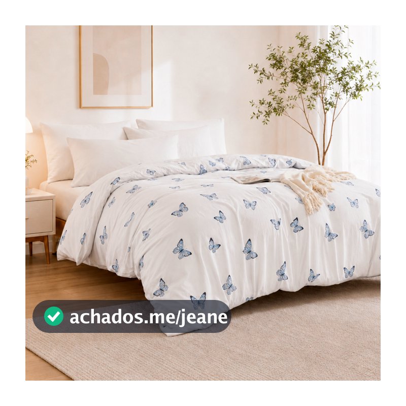 Capa de Edredom King Duvet Com Zíper Algodão 150 Fios Protetor Extra Macio Essenciale