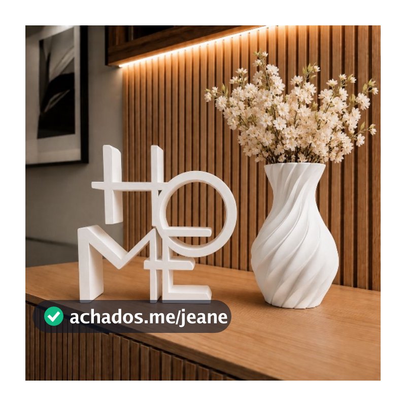 Kit HOME + Vaso Espiral Decoração Moderna e Sofisticada que Decora e transforma sua Casa