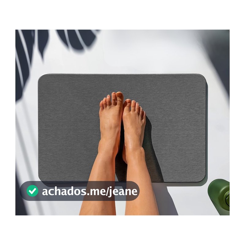 Tapete de Pedra Diatomita para Banheiro 60x 39cm - Linha Casa