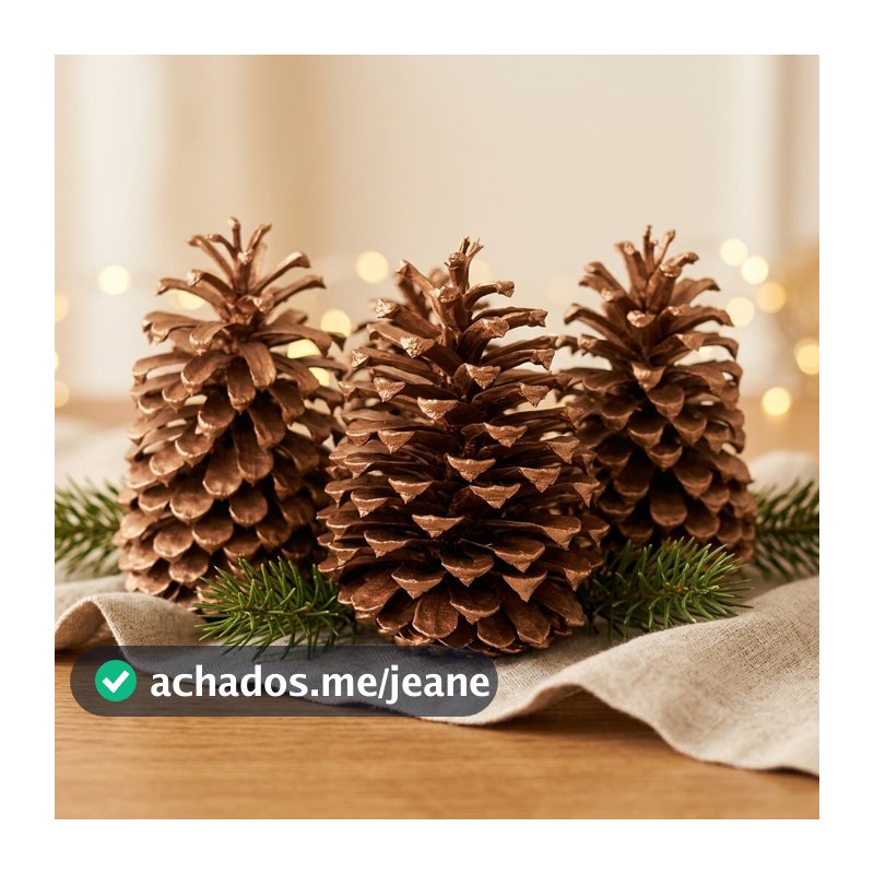 Kit 24 Pinhas Promoção Decoração Natal Dourada Prata Vermelha