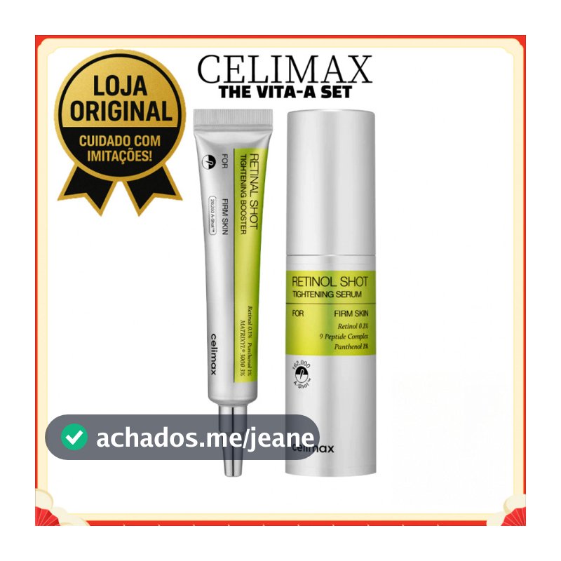 7.7 CELIMAX THE VITA-A Set (RETINAL SHOT TIGHTENING BOOSTER 15ml + RETINOL SERUM 30mL) Conjunto NZSL
