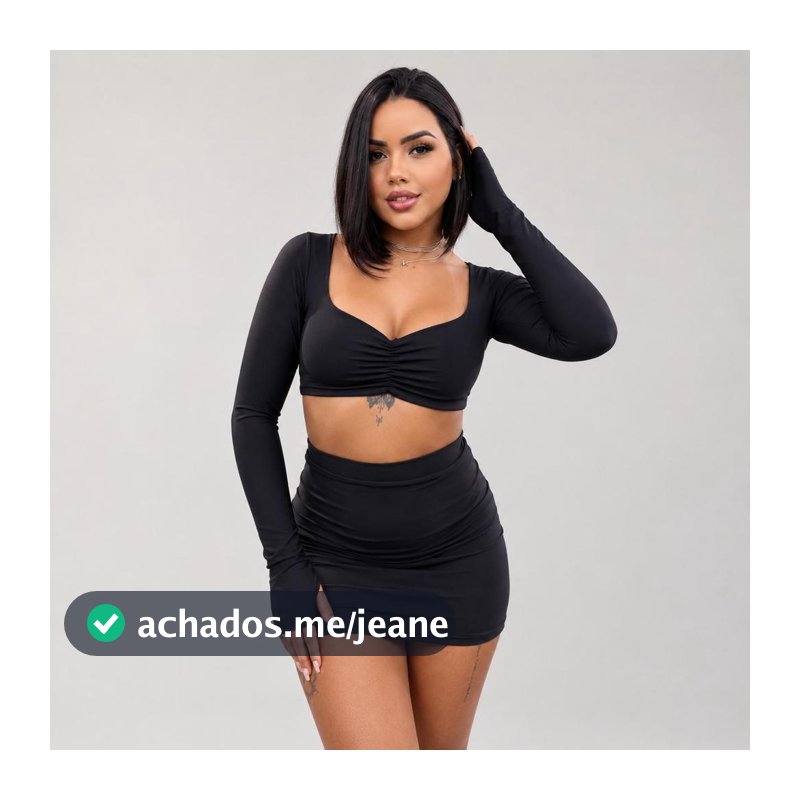 Conjunto Vivi Suplex Cropped Manga conjunto moda gringa