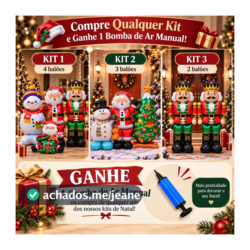 Balão gigante de Papai Noel (120 cm de altura), decoração de festa, enfeite de Natal.
