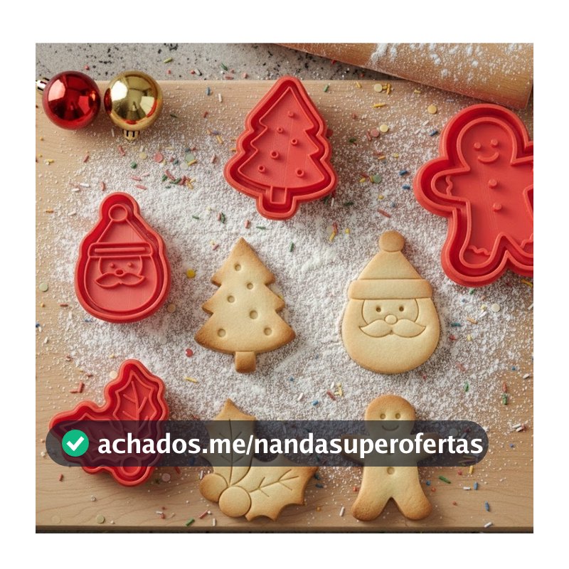 Azevinho, Papai Noel e Boneco de Gengibre Cortador de Biscoito / Cookies / Massinha / Biscuit Carimbo Arvore de Natal