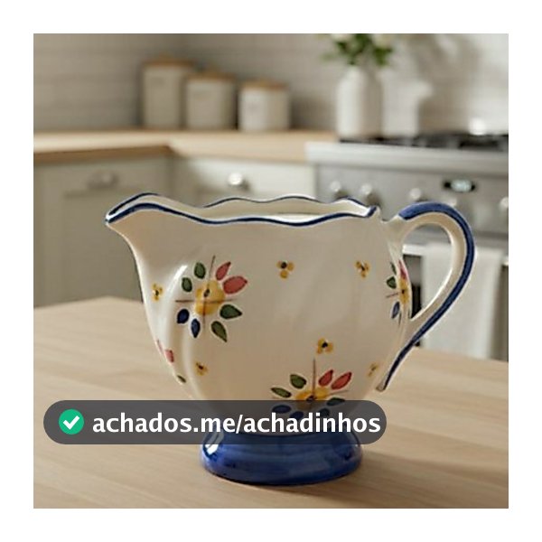 Leiteira Decorada Em Cerâmica Esmaltada Decoração Mesa Cozinha Louça Promoção mais vendido
