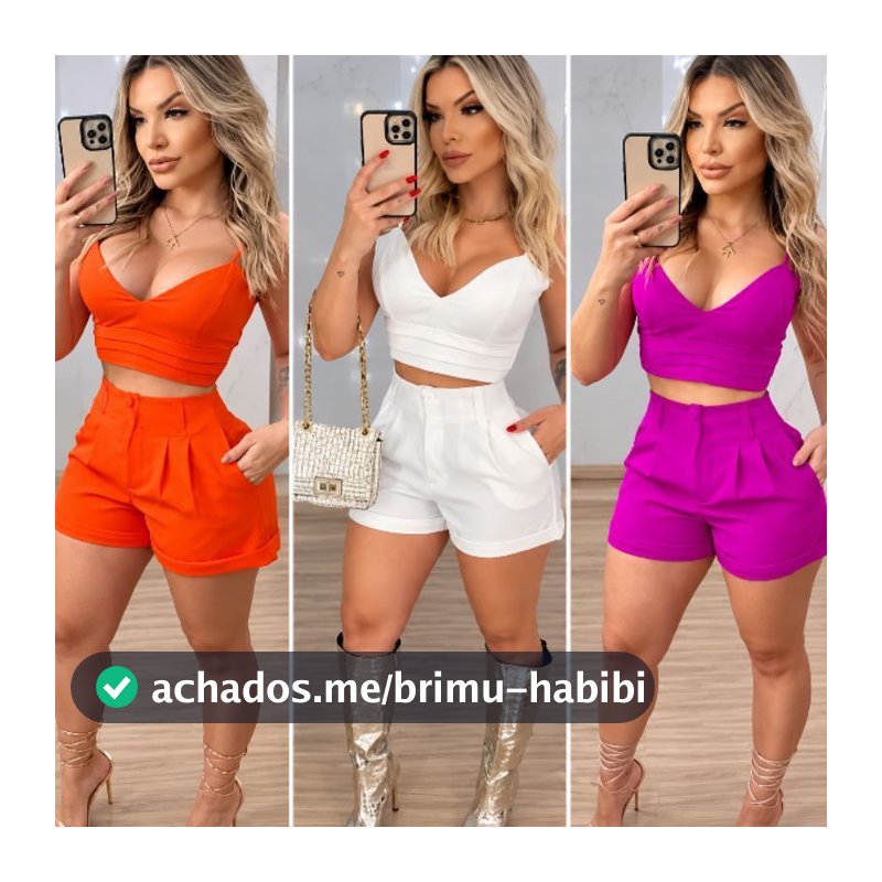 Conjunto Feminino Alfaiataria  (SHORT+GROPEED)