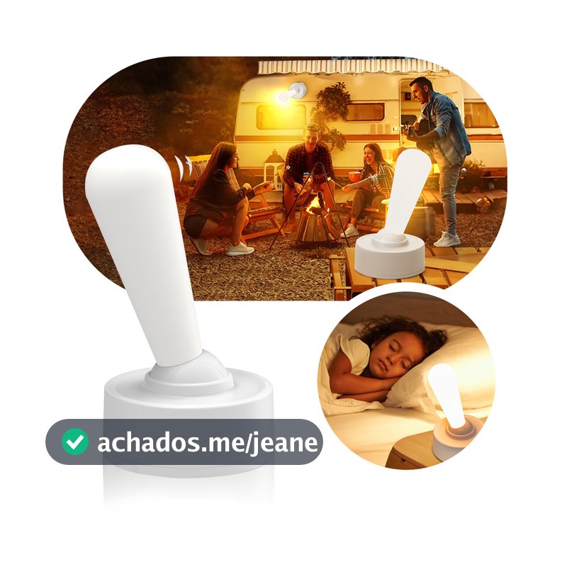 Luminária de Mesa e Parede Led Ajustável Abajur de Cabeceira Recarregável Sem Fio Recarregável USB