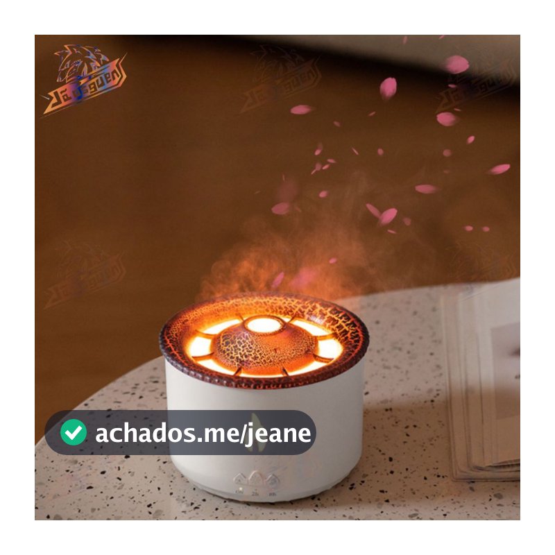 Difusor De Aroma Ambiente Umidificador Led Vulcão