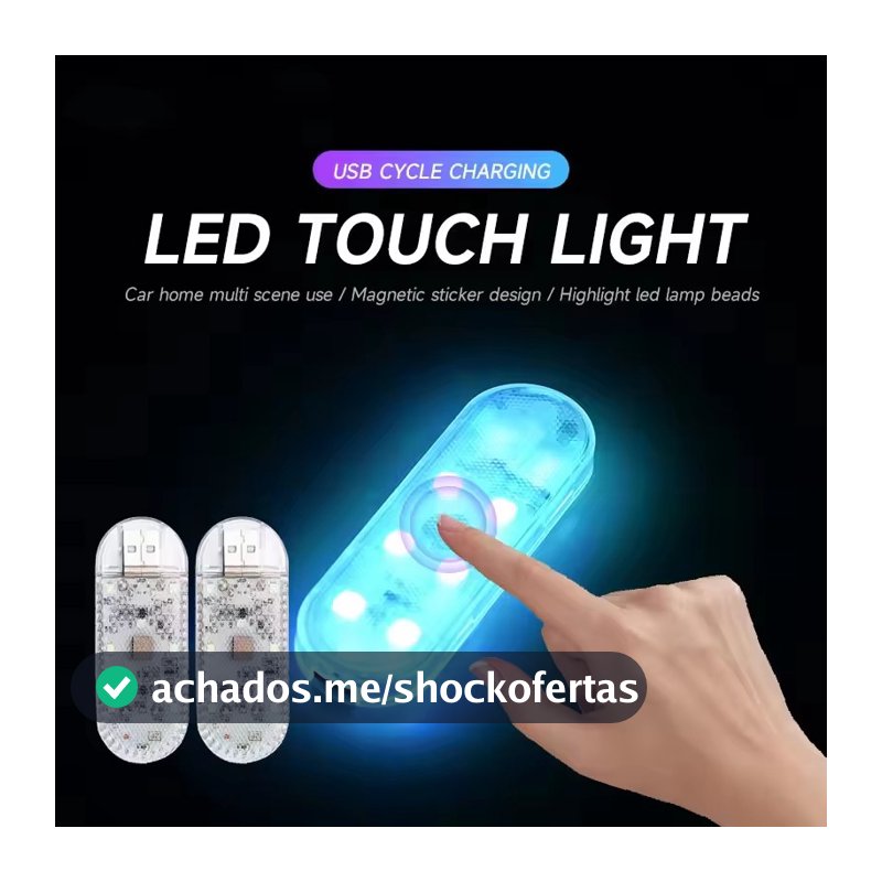 6LED Luzes de Toque Recarregáveis para Teto da Cúpula Carro com USB Carregamento Direto Lâmpadas de Leitura Mini