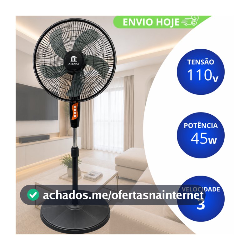 Ventilador Coluna 5 Pás 115cm Ajuste De Altura e Inclinação Com 3 Velocidades 110v Forte Silencioso