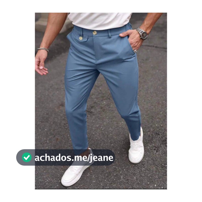 Calça masculina elegante alfaiataria premium detalhe no cos ABA