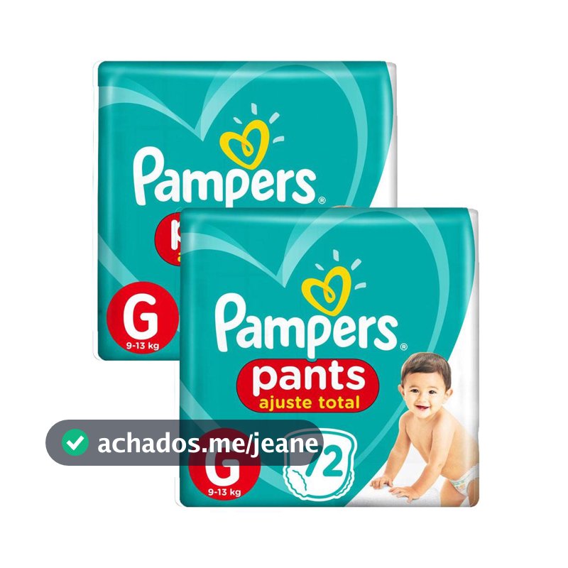 Kit 144 Fralda Pampers Pants Ajuste Total Top Tamanho G