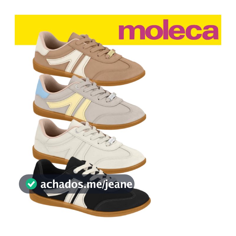 Tênis Feminino Moleca Nobuck Casual Super Confortável Baixo Moda Lançamento Original Envio Imediato