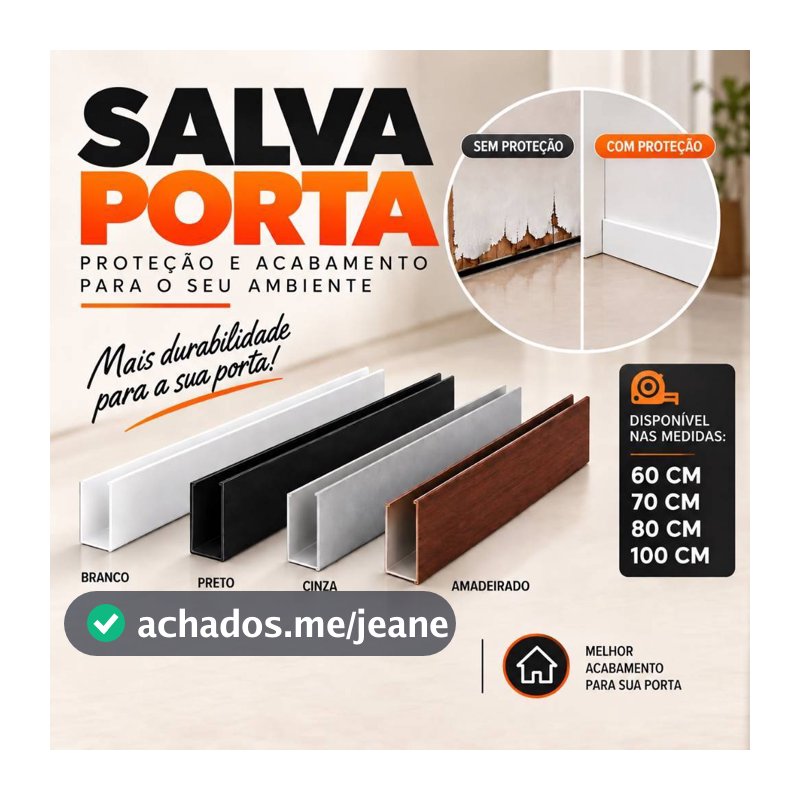Protetor de Porta Proteção Contra Umidade e Design Moderno Salva Porta 8cm x 3,5cm