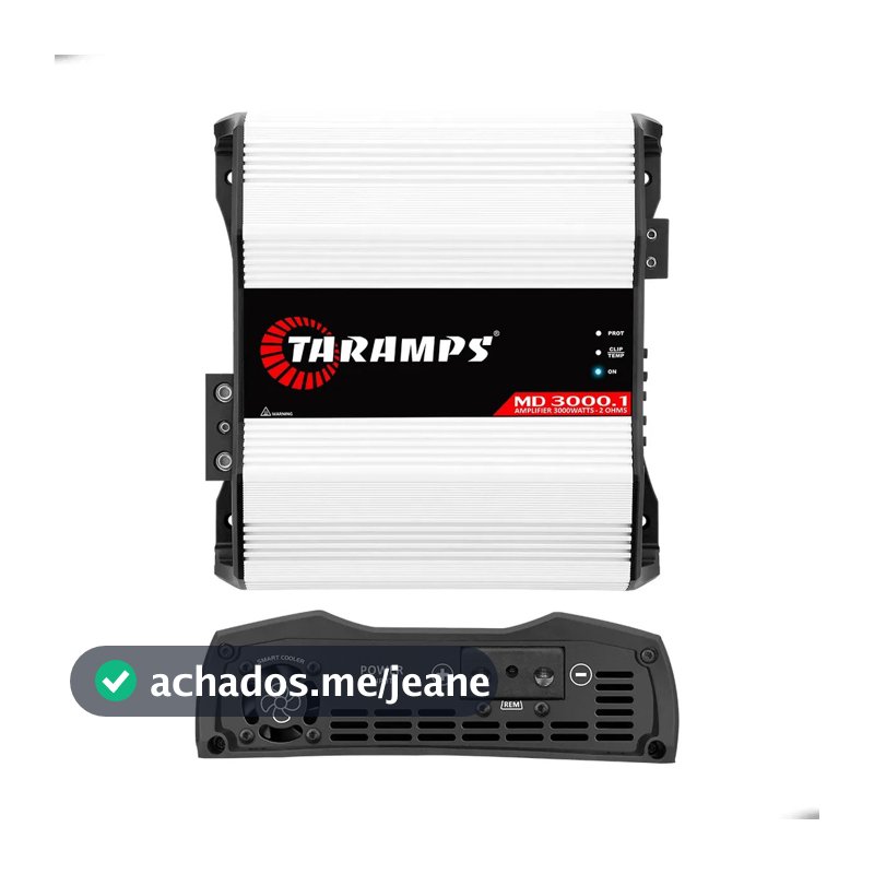 Modulo Taramps MD 3000.1 2 Ohms 1 Canal 3000w RMS Automotivo Para Carro