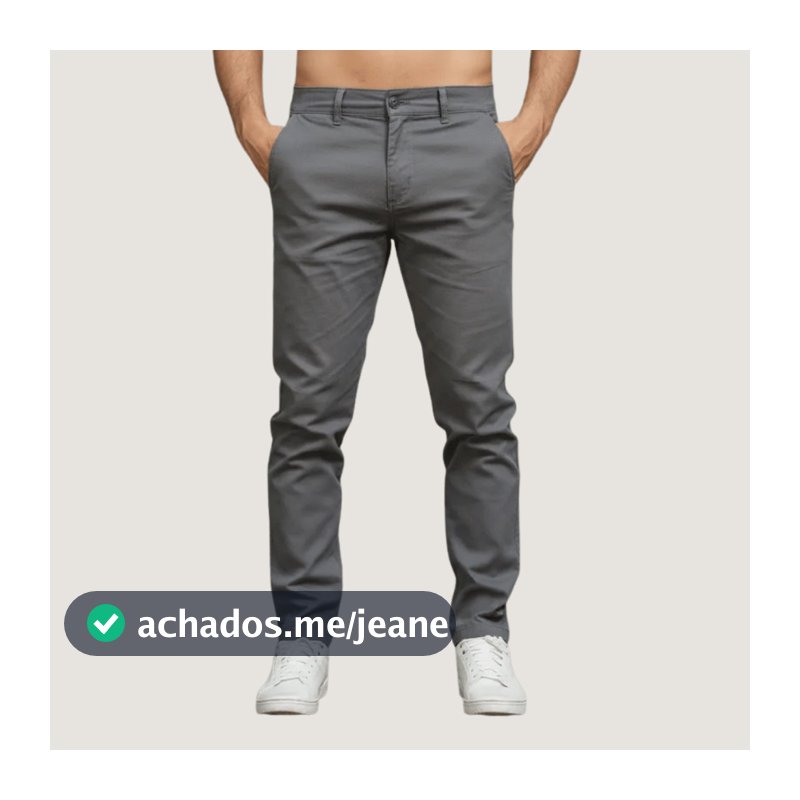 Calça Sarja Masculina Slim Masculino com Lycra Elastano Bolso Faca Confortável Moderna Várias Cores