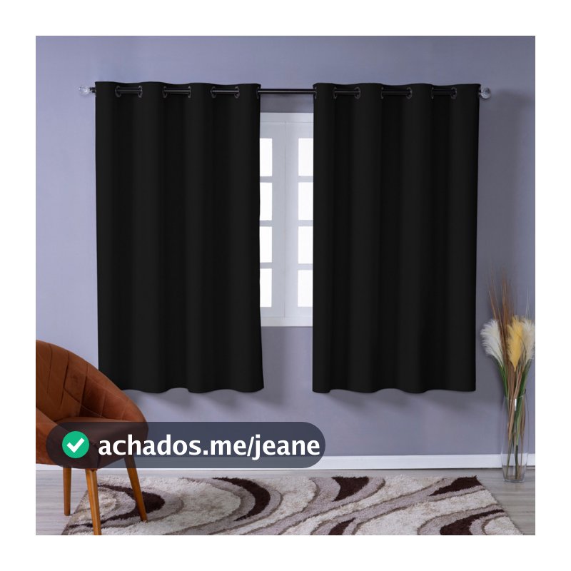 Cortina Blackout 2,20m x 1,30m Quarto Sala Blackout PVC corta 100 % a luz Varias Cores