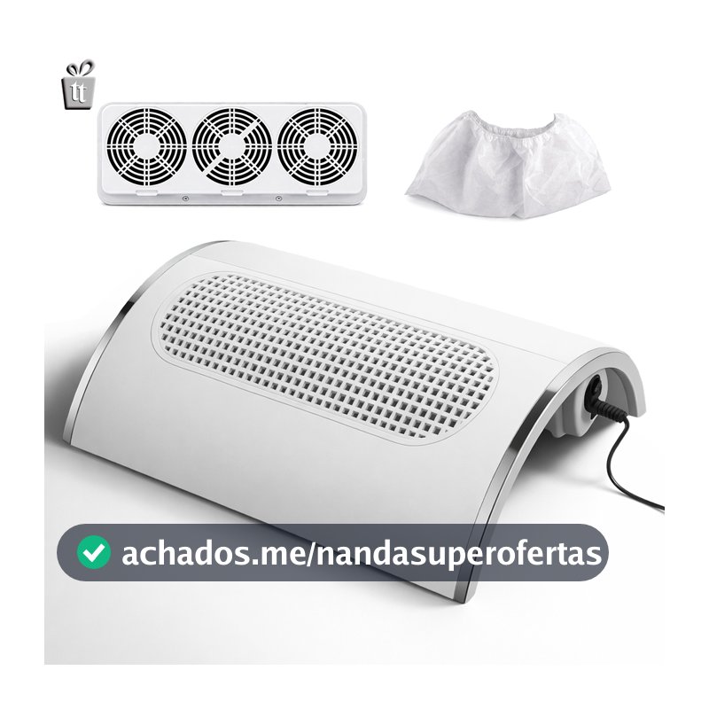 Coletor Sugador Aspirador De Po de Unha 3 Coolers  Manicure Profissional Manicure e Pedicure
