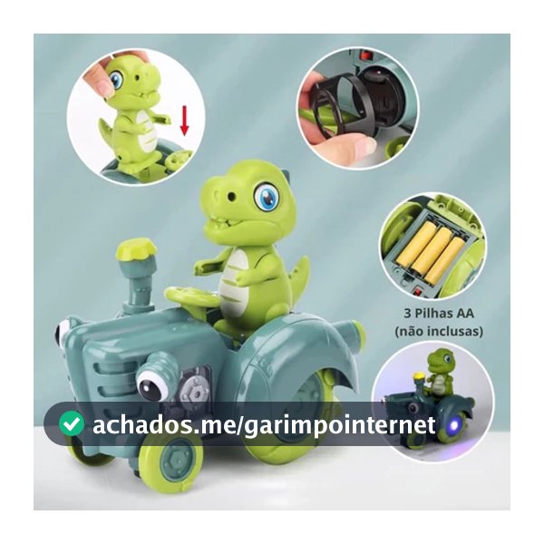Brinquedo Dinossauro Fujão Musical Som Luz E Movimento Brinquedo Dinossauro Trator Com Movimento Luzes Led E Musica