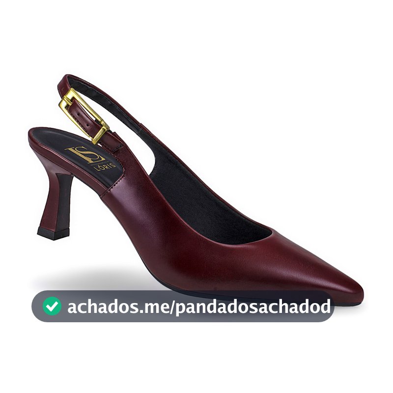 Scarpin Slingback Feminino Salto Médio Bico Fino Elegante 028