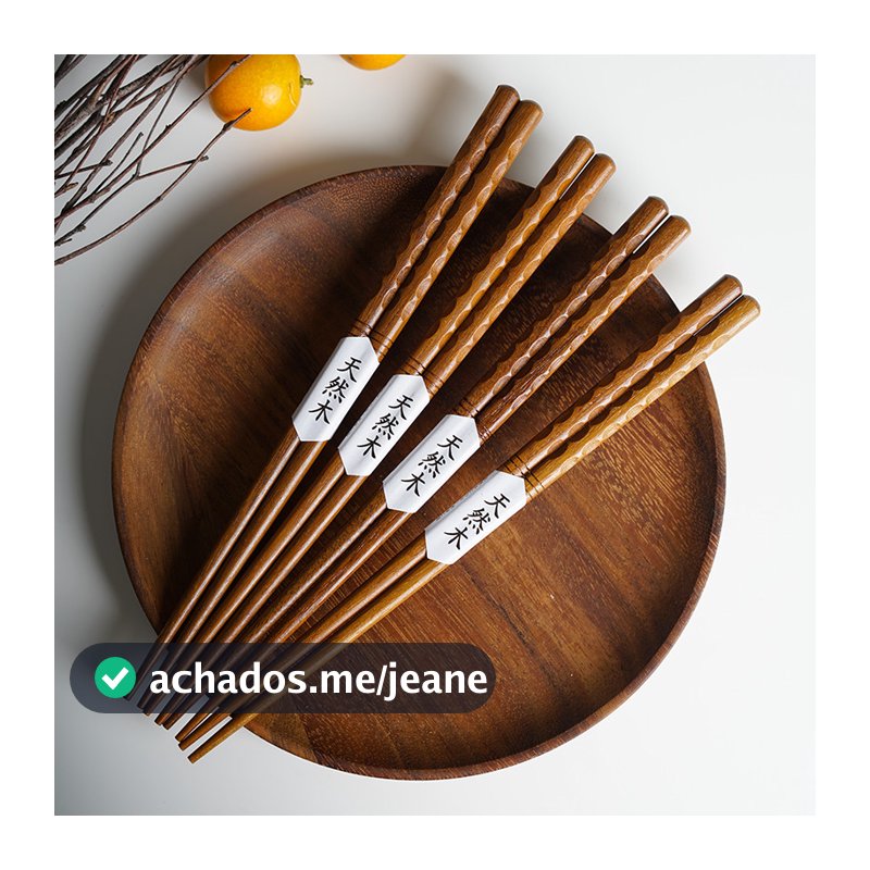 Pauzinhos de tronco Natural importados Retro 23.5cm estilo japonês pauzinhos de madeira madeira maciça casa madeira de f