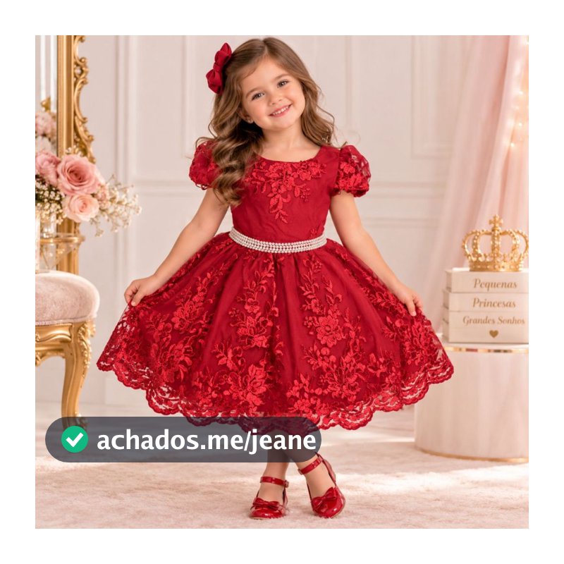 Vestido infantil menina Vestido feminino infantil Vestido Infantil aniversario luxo 1 ao 10