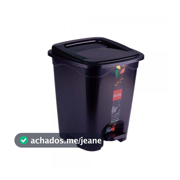Lixeira Quadrada 13L com Pedal e Tampa | Moderna Resistente para Cozinha Banheiro Escritório