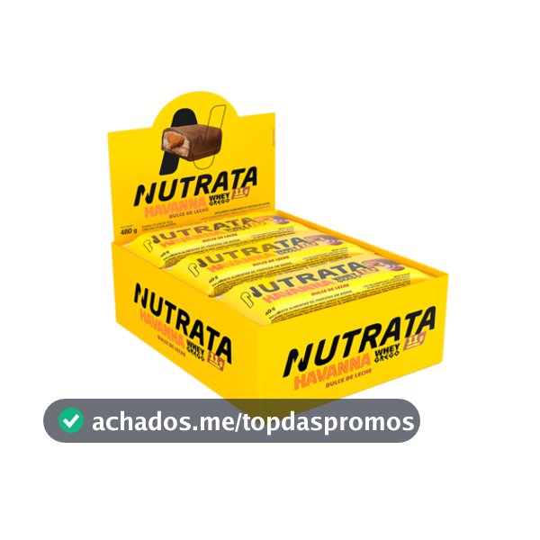 Whey Grego Bar Doce de Leite Havanna Nutrata Caixa com 12 un