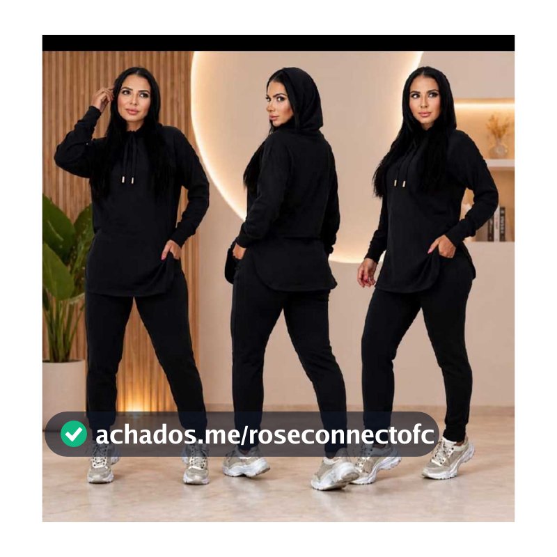 Conjunto  Lãzinha feminino Manga Longa com Capuz e Calça inverno