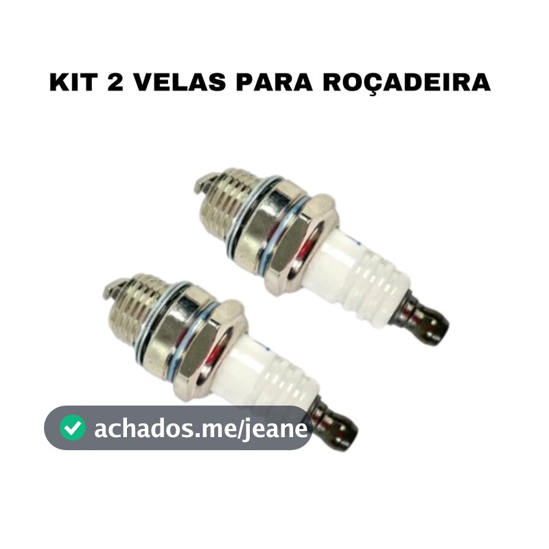 KIT 2 VELAS DE IGNIÇÃO PARA ROÇADEIRA E MOTOSSERRA UNIVERSAL NK