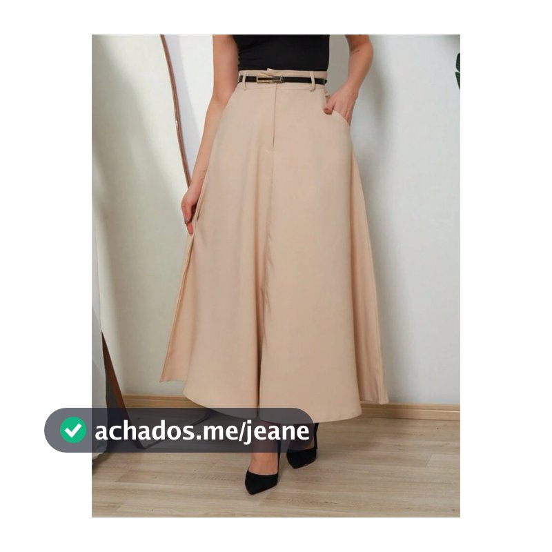 Saia Longa Feminina Alfaiataria Moda Evangélica Casual Básica Inverno Cintura Alta