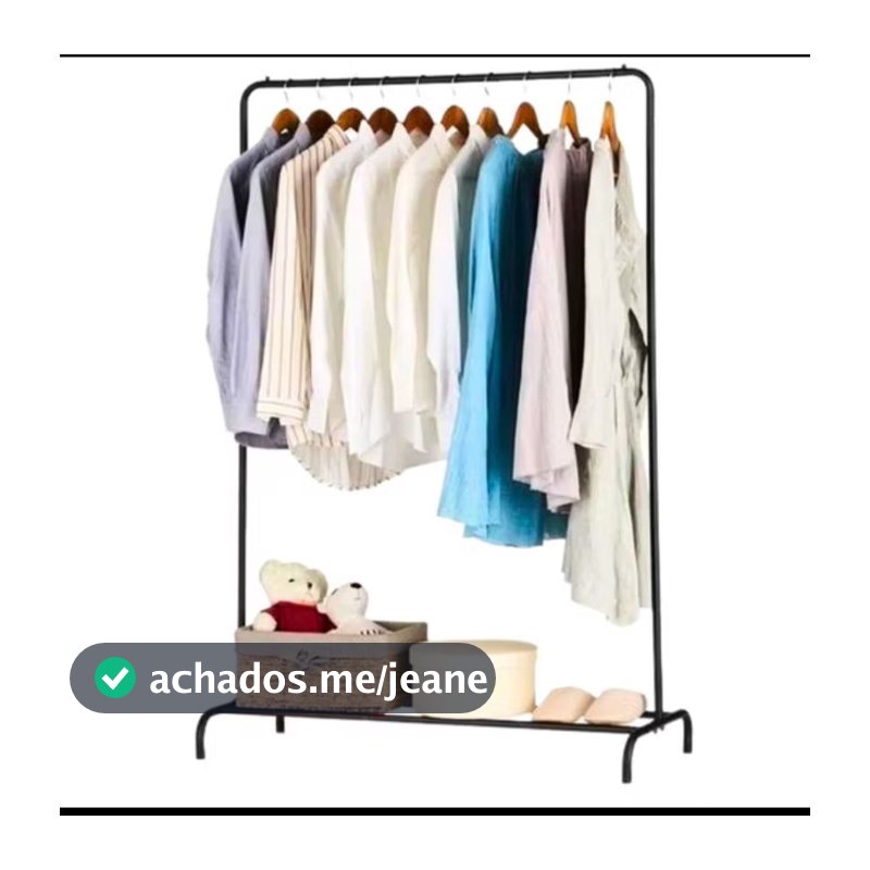 Arara De Roupas Cabideiro Organizador Closet Resistente Movel Desmontável Mancebo Chão Guarda Roupa
