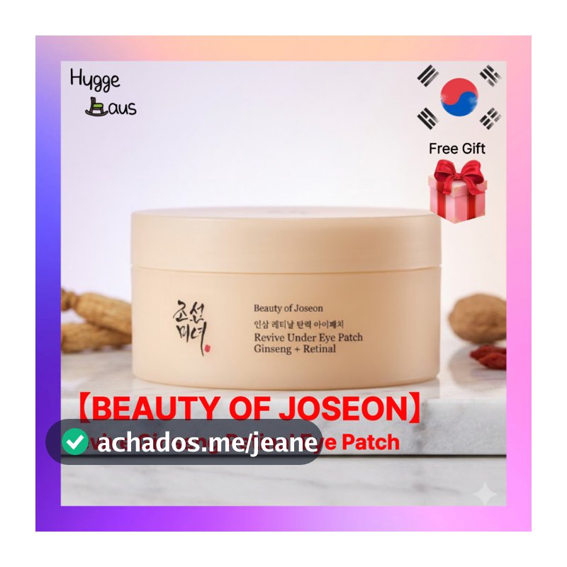 【BEAUTY OF JOSEON】Revive Ginseng Retinol Eye Patch 60pcs Adesivo Olhos Firming Hidratante Anti Rugas K-Beauty