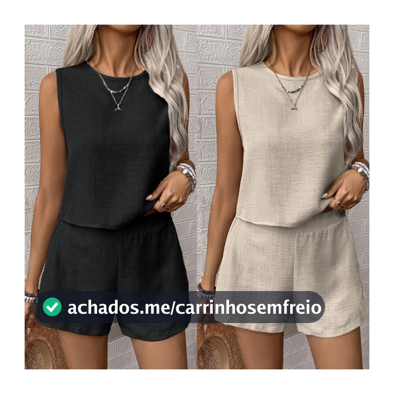 Conjunto Feminino Varias Cores Lançamento Verão Short e Blusa