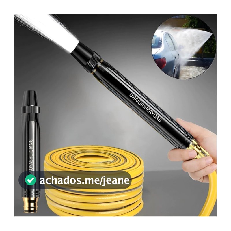 Kit 3 em1 Bico Esguicho De Alta Pressão Para Torneira Mangueira Lavagem De Carros Moto Rega Jardim