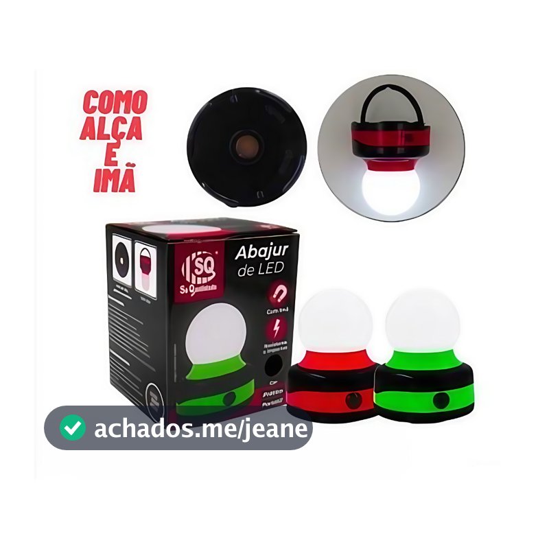 Luminária De Led A Pilha Portátil Abajur Com Base De Imã Camping Pesca Prático Resistente A Impactos