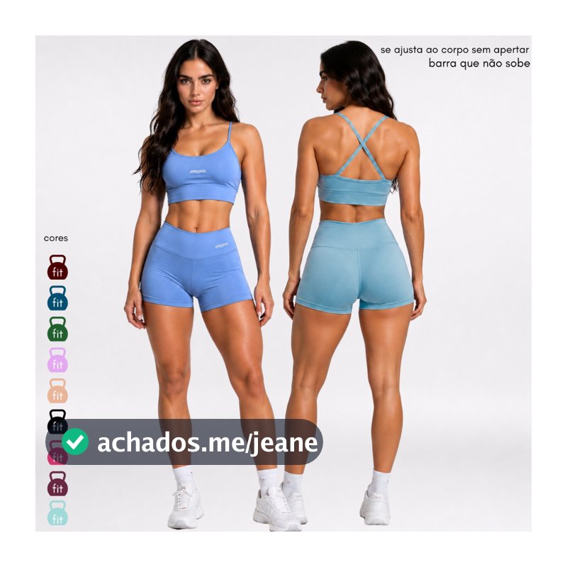 CONJUNTO VIRGÍNIA – Top Multiformas + Short Curto