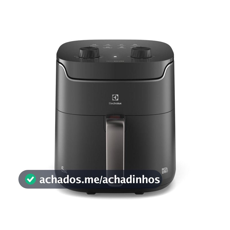 Air Fryer Electrolux por Rita Lobo 5,6L Cinza Efficient Economia de Energia 1400W (EAF40)
