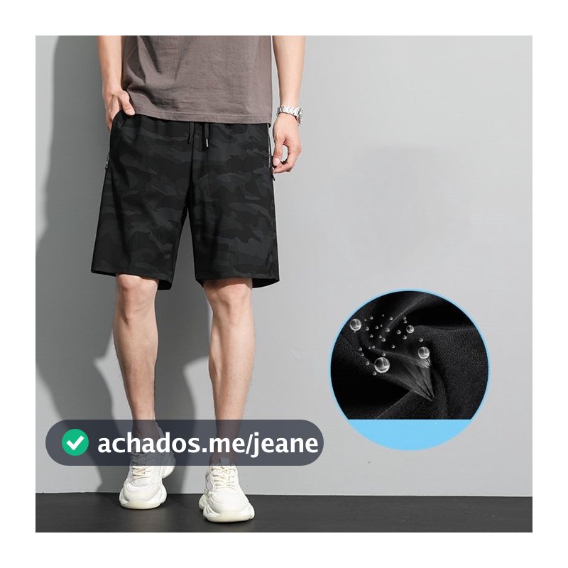 Summer Printed Shorts with Side Pockets Men Beach Men's Plaid Elastic Waist Drawstring Casual for Hiking