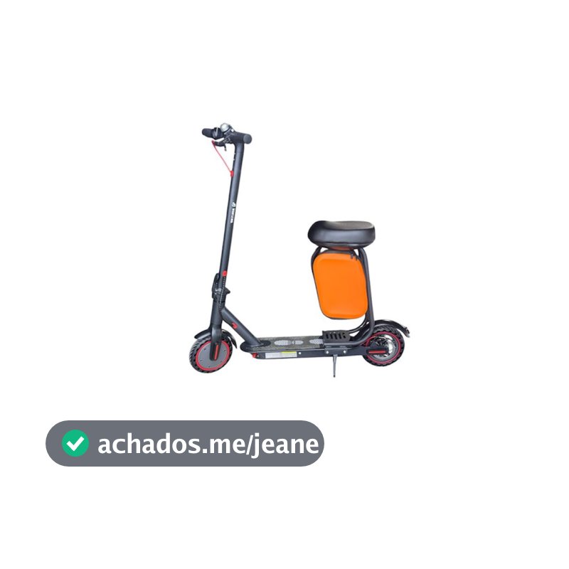Patinete Elétrico Dobrável Portátil 30km/h 350w Preto