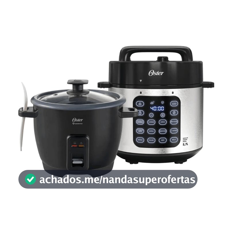 Kit Panela de Pressão e Panela de Arroz Elétrica Oster
