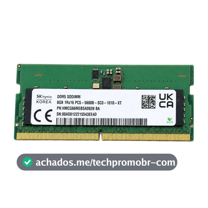 Memoria Ram DDR5 8GB LAPTOP SODIMM 4800MHZ 5600MHZ NOTEBOOK ADATA/XPG/CRUCIAL/SAMSUNG/SK HYNIX LACRADA