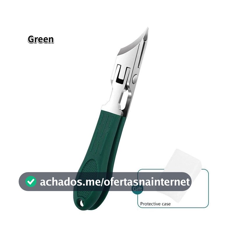 Alicate de Unhas Curvado em Aço Inoxidável, Cortador de Unhas de Mão e de Pé, Removedor de Cutículas Antiespumante.
