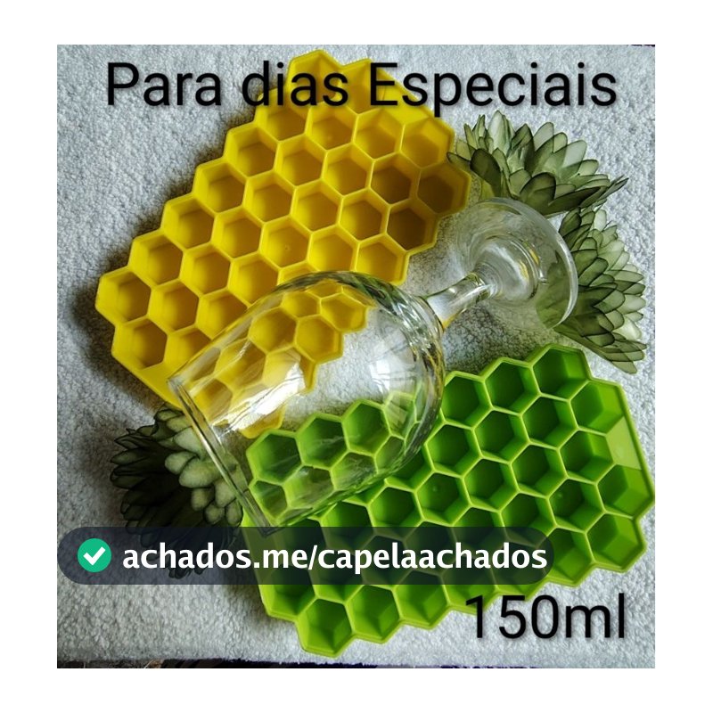 Kit com 3 | 2 | 1 Formas de Silicone para Gelo, Chocolate, Sucos, Refrigerante 37 cubos (150ML)
