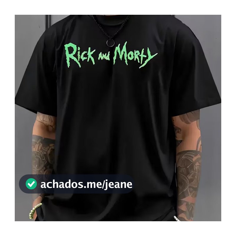 [Camiseta Vintage Masculina Algodão]HYP Camiseta Masculina Unissex Rick and Morty com Padrão de Discos Voadores Criativa