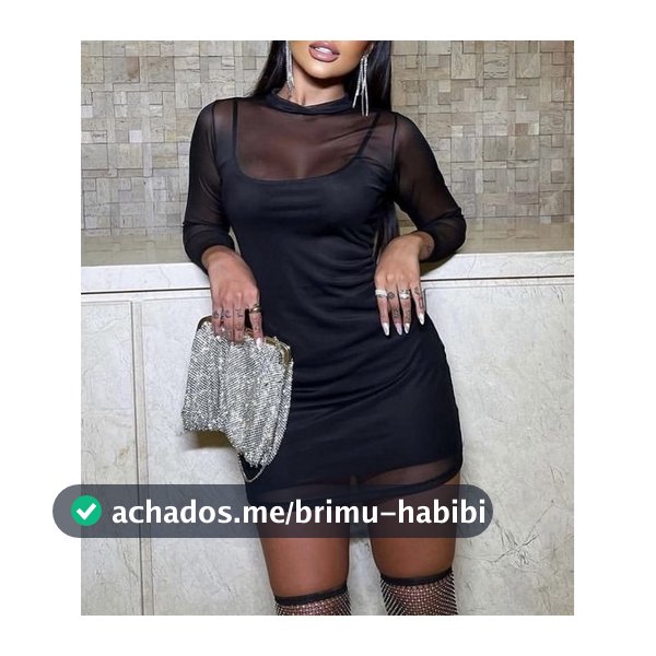 Vestido de Tule Preto Balada - 2 Peças