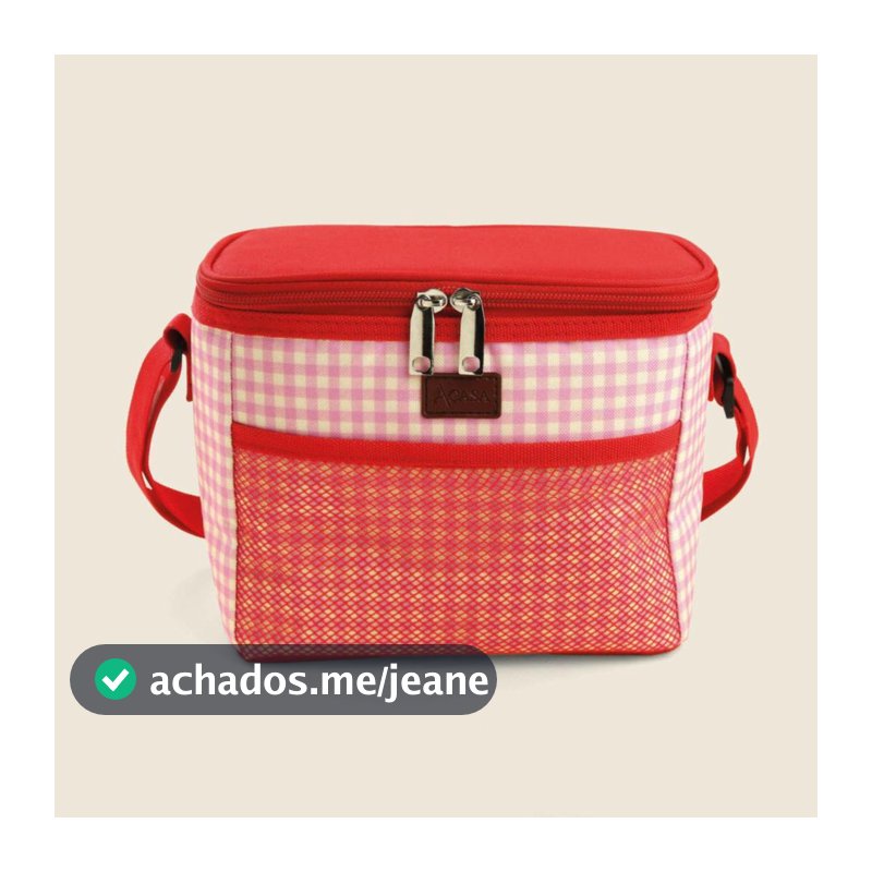 Bolsa Térmica Vichy Rosa 5L - A\CASA