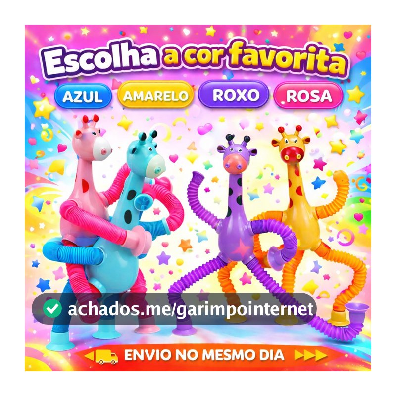 1/2/4 girafas estica e gruda melman pop it tubo com luz brinquedo para crianças promoção
