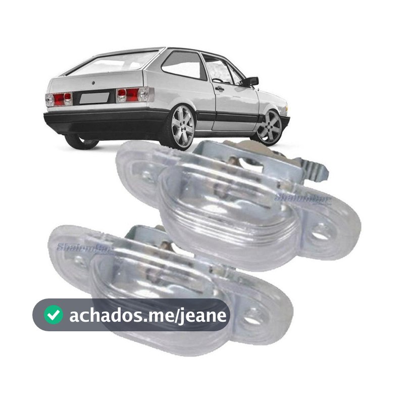Par Lente Luz Lanterna De Placa Kombi Santana Quadrado